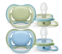 Philips Avent Ultra Air Plain Soother 2-Pack 0-6m - Assorted Colours Fashion