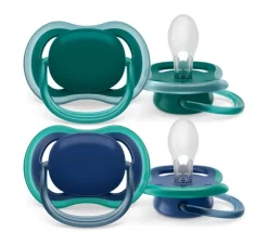 Philips Avent Ultra Air Plain Soother 2-Pack 6-18m -Assorted Colours Hot