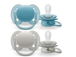 Philips Avent Ultra Soft Plain Soother 2-Pack 6-18m - Assorted Colours New