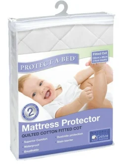 Protect A Bed Quilted Cotton Fitted Cot Mattress Protector Outlet