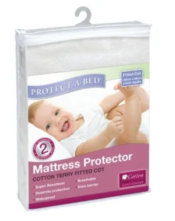Protect A Bed Protect-A-Bed Cotton Terry Fitted Cot Mattress Protector Online