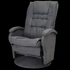 Nested Recliner Chair with Ottoman Dark Grey Sale