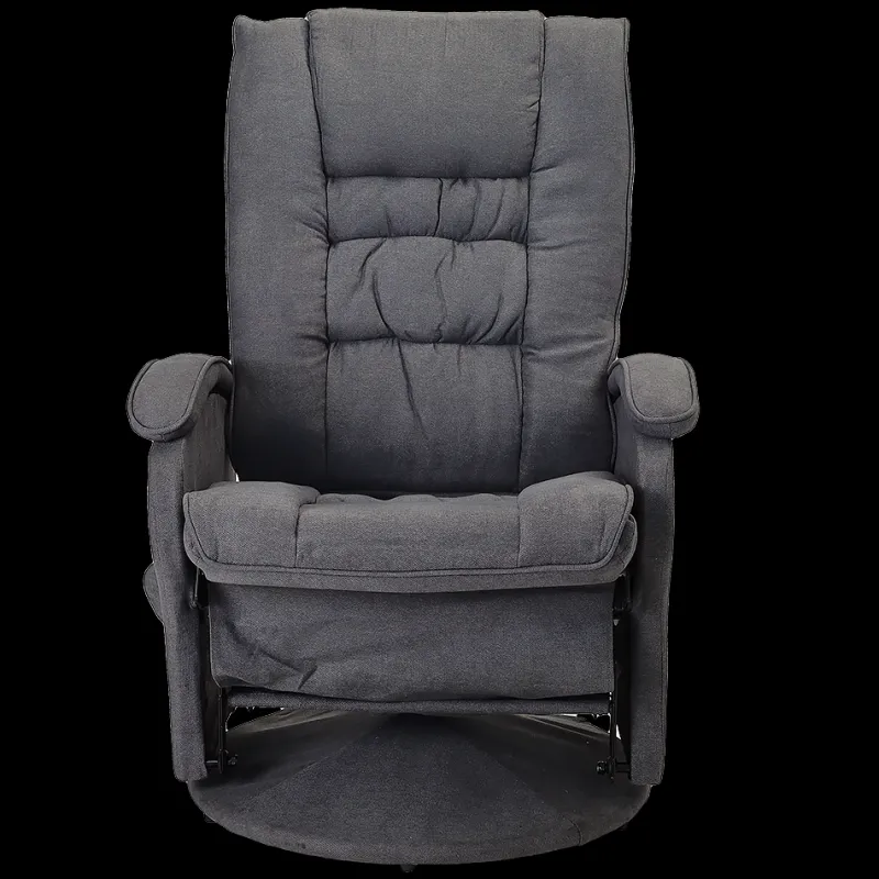 Nested Recliner Chair with Ottoman Dark Grey Sale