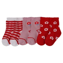 Ricochet Baby EDLP Floral Check 3pk Sock Best