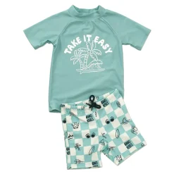 Ricochet Kids Short Sleeve Rash Suit Hot