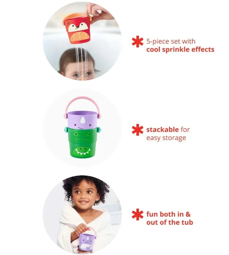 Skip Hop Zoo Stack & Pour Buckets Hot
