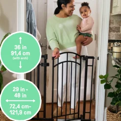 Ingenuity Summer by The Doorway 48W Series Pet and Baby Gate Black Online
