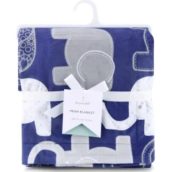 Peanutshell The Little Peanut Velour Blanket Blue Clearance