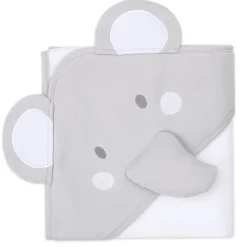 Peanutshell The Little Peanut Elephant Hooded Towel Grey Sale