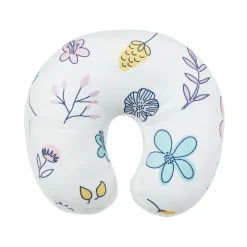 infancie t Neck Roll with Mink Sherpa Blanket White Flowers Discount