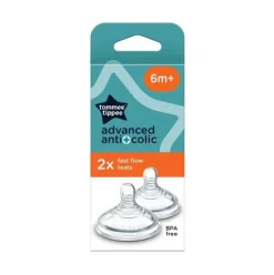 Tommee Tippee Closer To Nature Tommee Tippee Advanced Anti-Colic Fast Flow Teats 2-Pack 6m+ Best