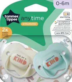 Tommee Tippee Closer To Nature Tommee Tippee Anytime Soothers 2-Pack 0-6m - Assorted Colours Outlet