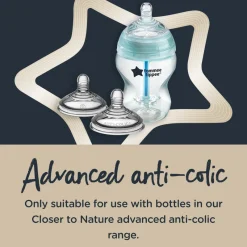 Tommee Tippee Closer To Nature Advanced Anti-Colic Teats Medium 2-Pack Fashion