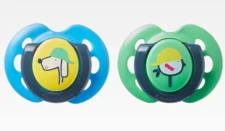 Tommee Tippee Closer To Nature Tommee Tippee Fun Style Soother 2-Pack 18-36m - Assorted Colours Discount