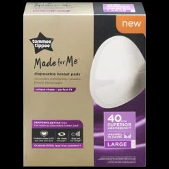 Tommee Tippee Closer To Nature Tommee Tippee Made For Me Disposable Breast Pads 40-Pack Large Clearance