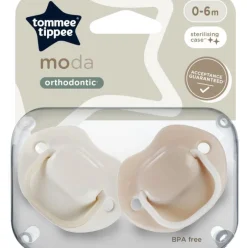 Tommee Tippee Closer To Nature Tommee Tippee Moda Soother 2-Pack 0-6m - Assorted Colours Outlet