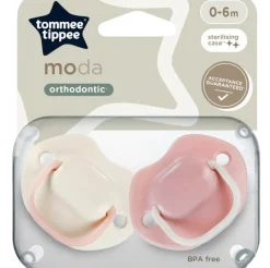 Tommee Tippee Closer To Nature Tommee Tippee Moda Soother 2-Pack 0-6m - Assorted Colours Outlet
