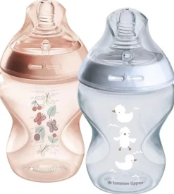Tommee Tippee Closer To Nature Tommee Tippee Natural Start Decorated PP 260ml Bottle 2-Pack New