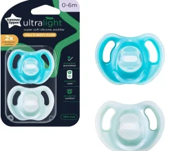 Tommee Tippee Closer To Nature Tommee Tippee UltraLight Silicone Soother 6-18m 2-Pack - Assorted Colours Discount