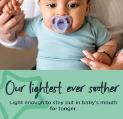 Tommee Tippee Closer To Nature Tommee Tippee UltraLight Silicone Soother 6-18m 2-Pack - Assorted Colours Discount